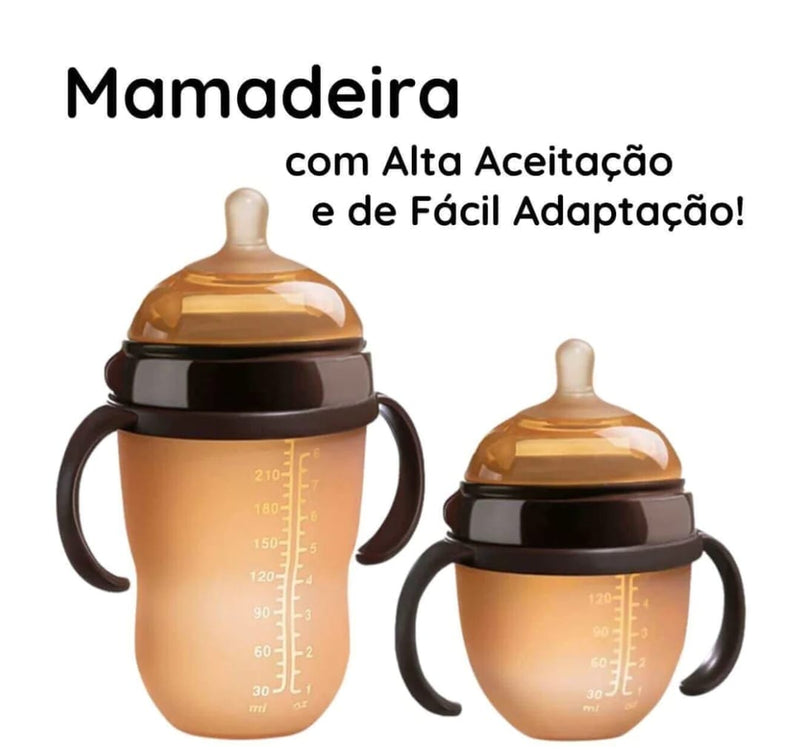 Mamadeira Tetadeira de Silicone Anti-Asfixia para Bebê