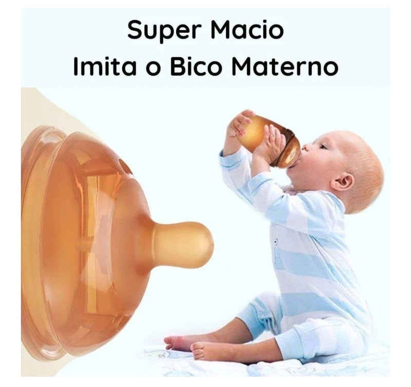 Mamadeira Tetadeira de Silicone Anti-Asfixia para Bebê