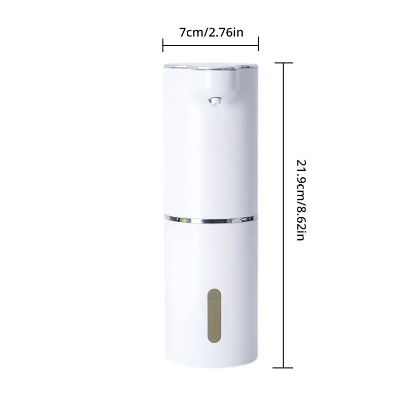 Dispenser de sabão de espuma automática Portátil, máquina inteligente, saboneteira líquida infravermelha, bomba desinfetante para as mãos, branco, 300ml